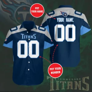 Tennessee Titans 3D Short Sleeve Dress Shirt 05