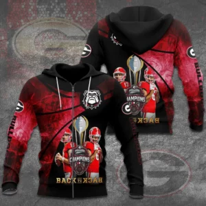 The best Georgia Bulldogs 3D zip hoodie 02