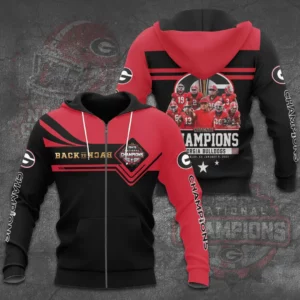 The best Georgia Bulldogs 3D zip hoodie 09