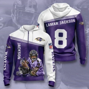 The best selling Baltimore Ravens 3D Zip Up hoodie 01