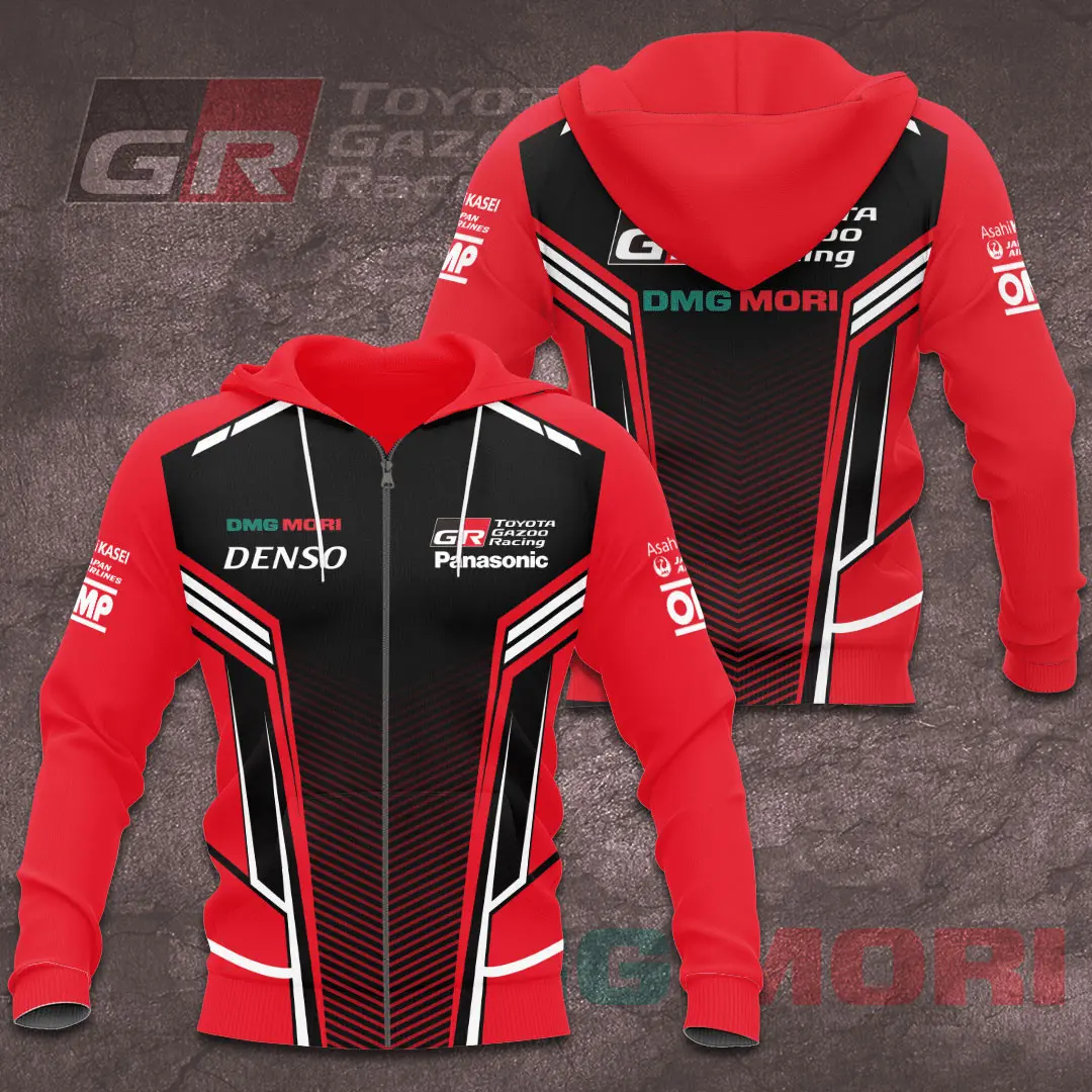 Toyota Gazoo Racing 3D Clothing Zip Hoodie NCRTGR002