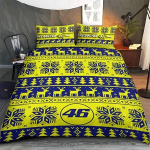 VR46 Valentino Rossi luxury Christmas bedding set XXLTEE231023S5