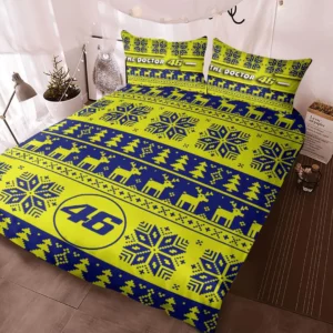 VR46 Valentino Rossi luxury Christmas bedding set XXLTEE231023S5 img