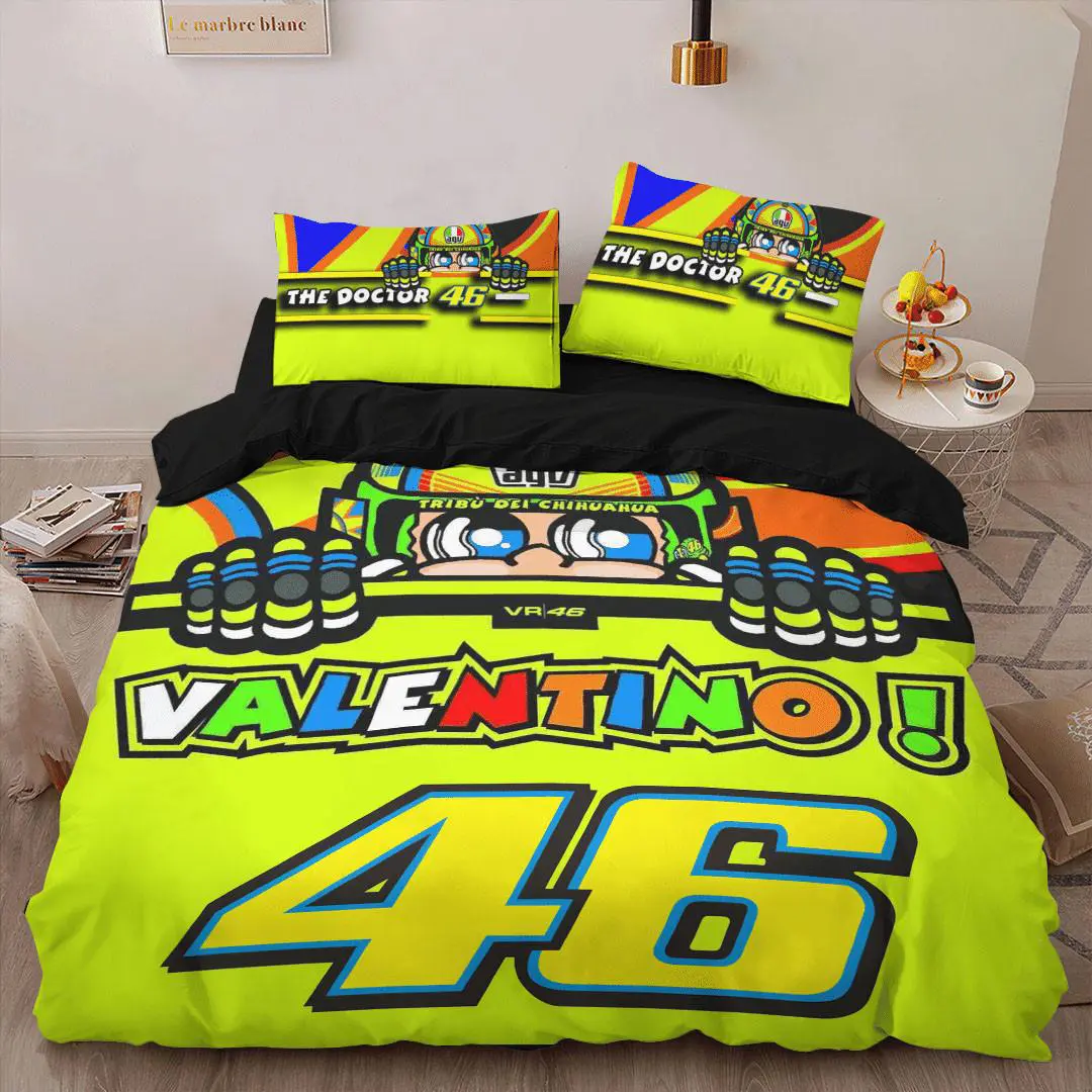 VR46 Valentino Rossi luxury bedding set XXLTEE231023S3