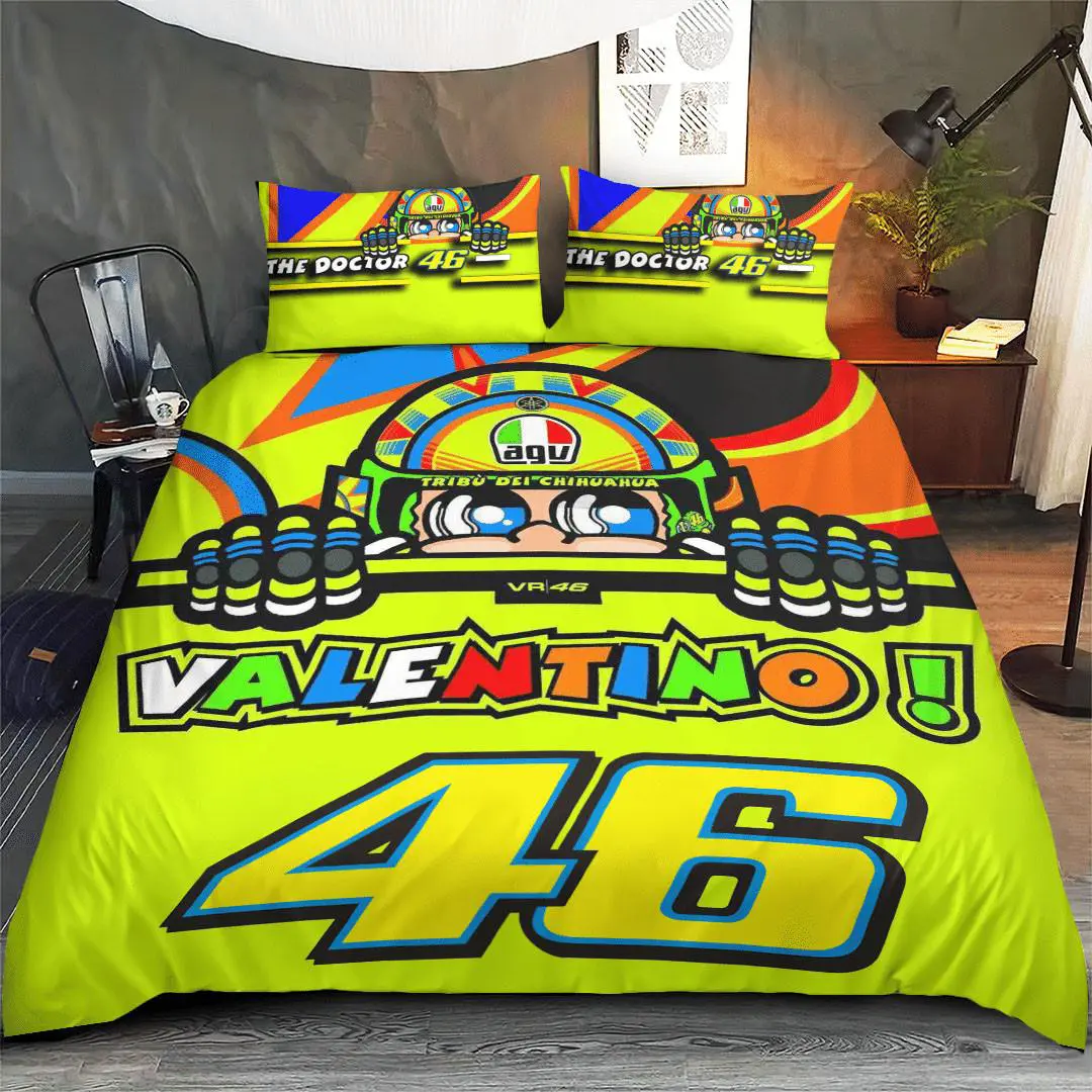 VR46 Valentino Rossi luxury bedding set XXLTEE231023S3