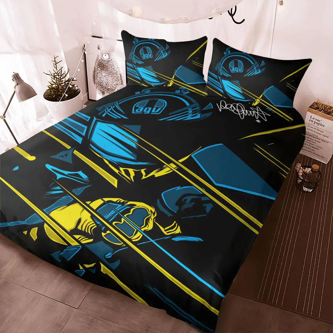 Valentino Rossi Abstract luxury bedding set XXLTEE231023S11
