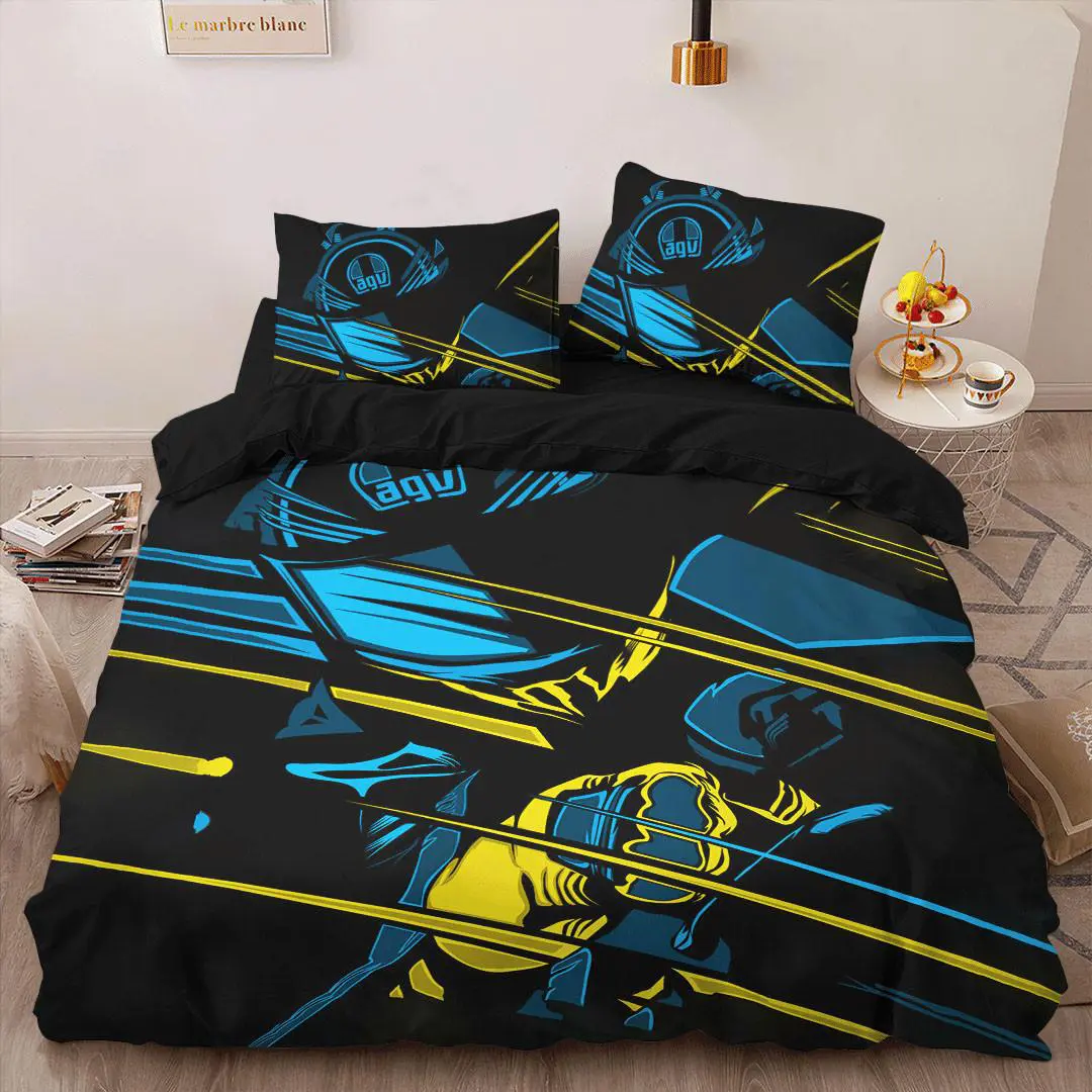 Valentino Rossi Abstract luxury bedding set XXLTEE231023S11