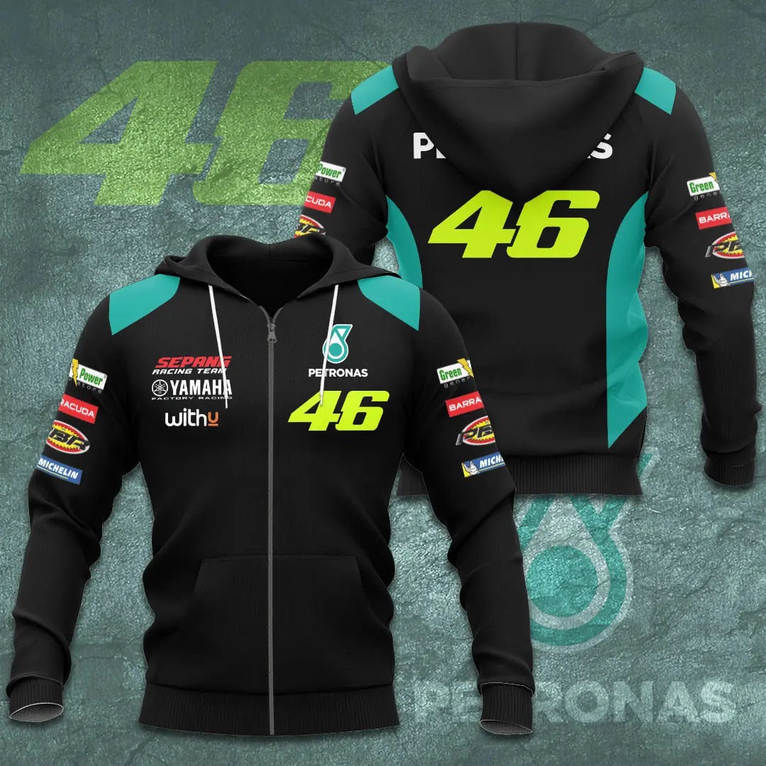 Valentino Rossi VR46 Petronas 3D Zip Hoodie