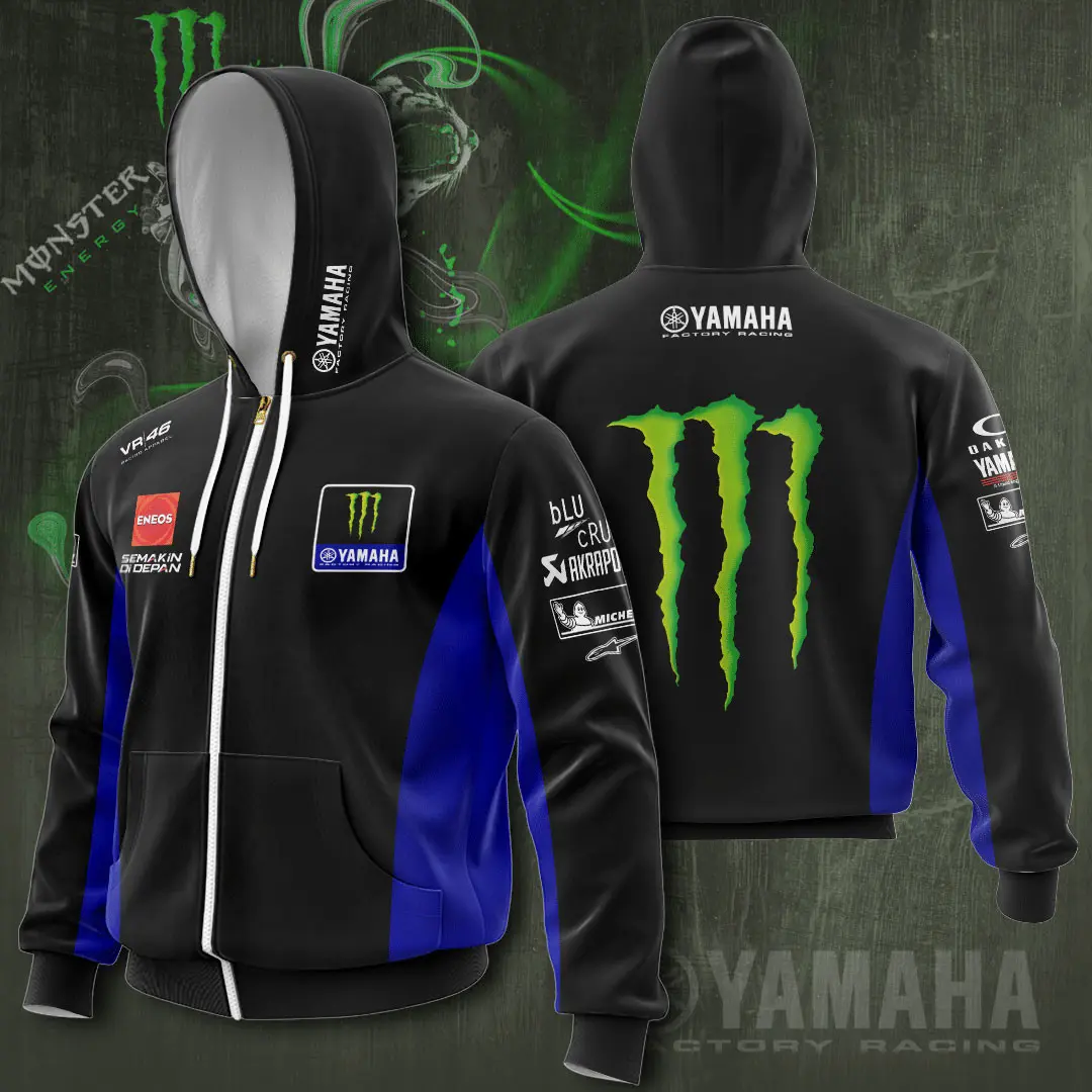 Yamaha Factory Racing 3D Apparels S1 Zip Hoodie