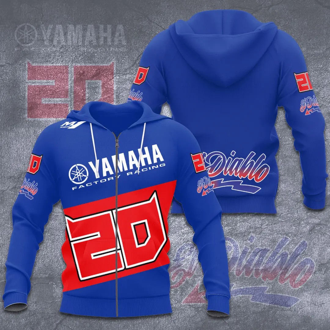 Yamaha Factory Racing 3D Apparels S6 Zip Hoodie