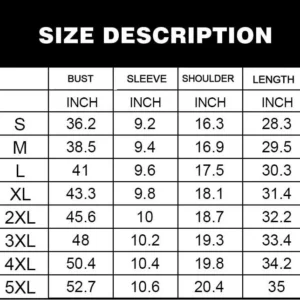 polo shirt sizechart 2022